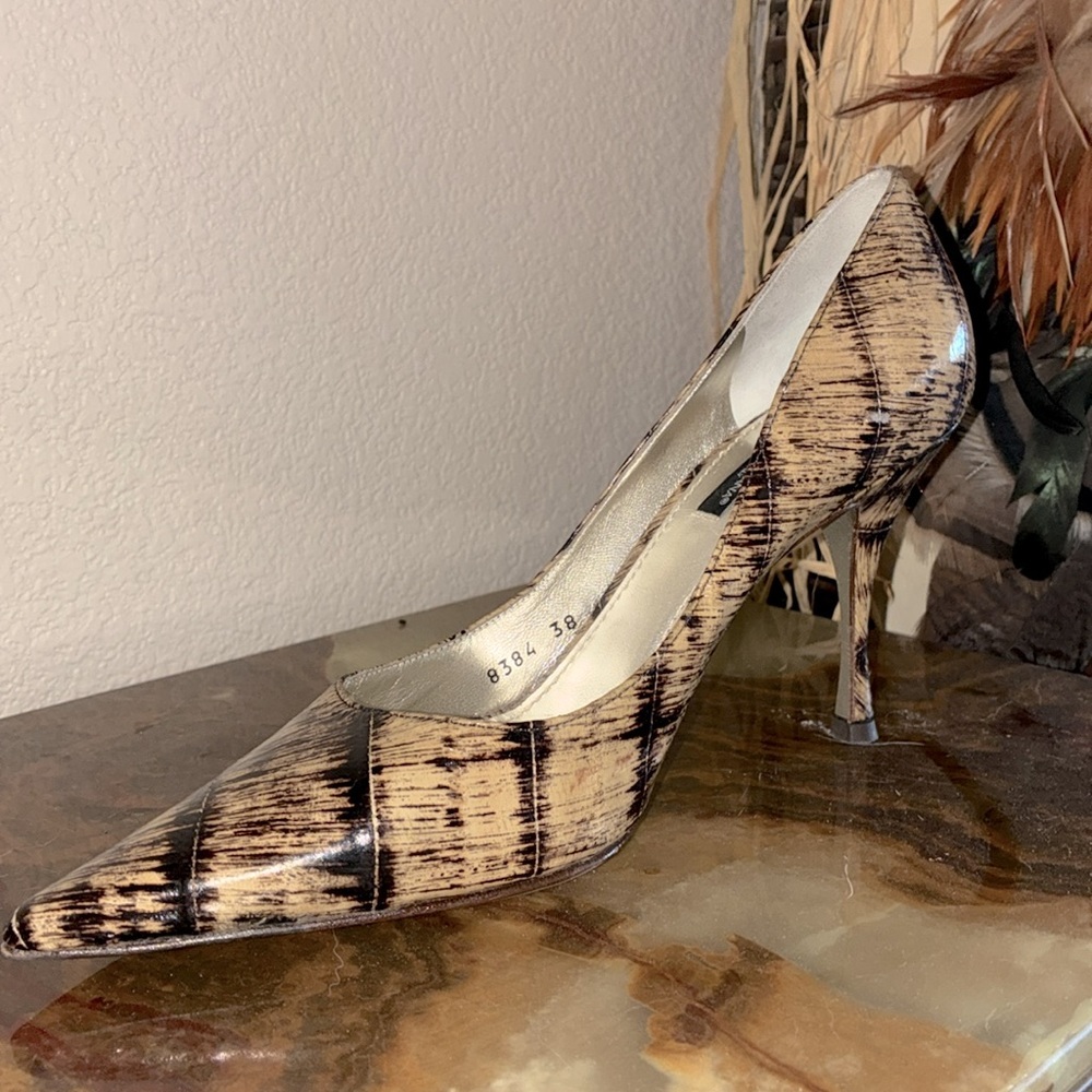 DOLCE & GABBANA eel stilettos heels, tan/brown. Did you hear? Eel's the deal! 38 - Picture 6 of 16